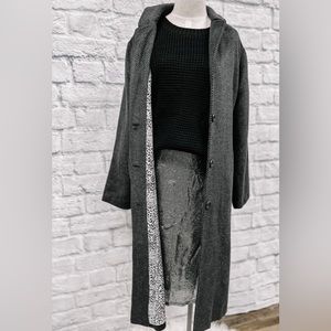 Herringbone long coat
